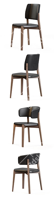 Elegant Dixie Chair Collection 3D model image 3