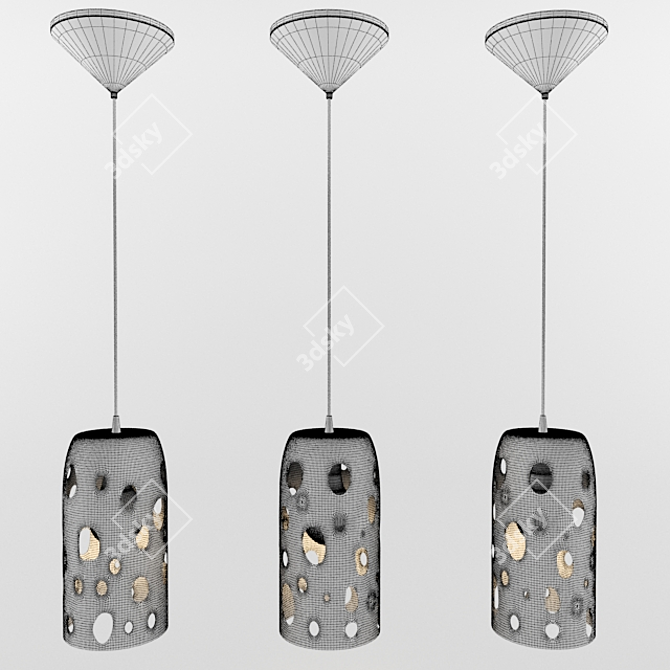 Elegant Eglo Manzana Pendant Light 3D model image 2