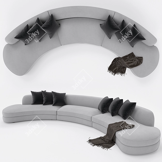 Luxe Comfort Sofa 3D model image 2