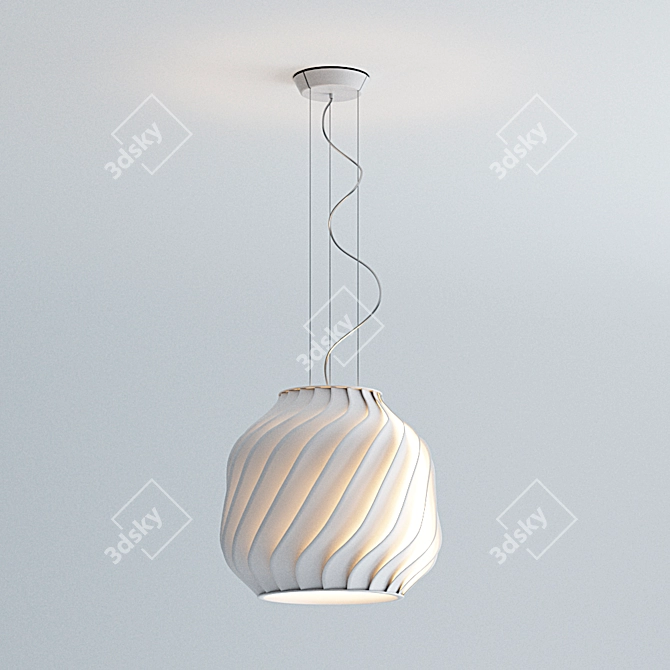 Lamas Pendant Light: Elegant Illumination by Fabbian 3D model image 1