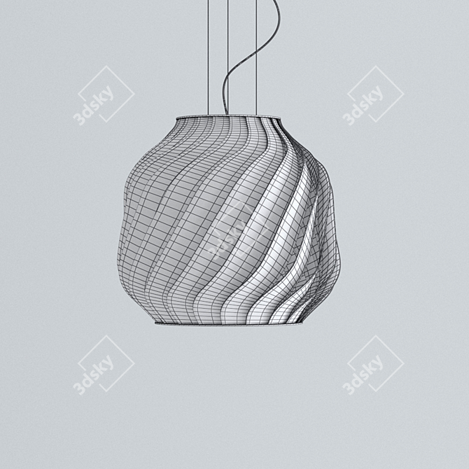 Lamas Pendant Light: Elegant Illumination by Fabbian 3D model image 3