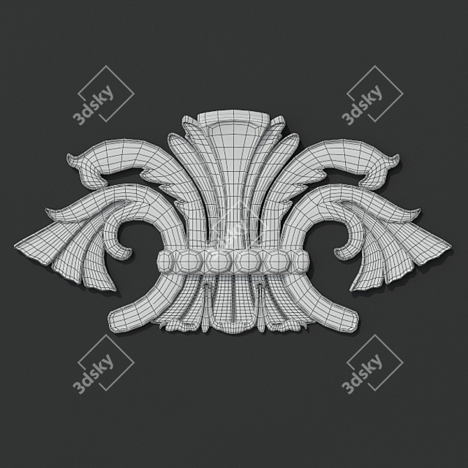 Sleek Fretwork Model | 2082 Polygons 3D model image 3