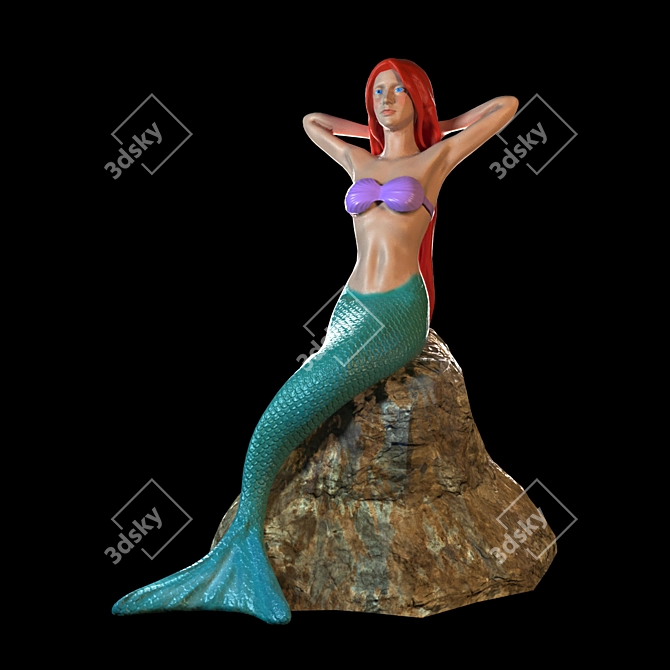 Ocean Beauty Mermaid Modeling 3D model image 1