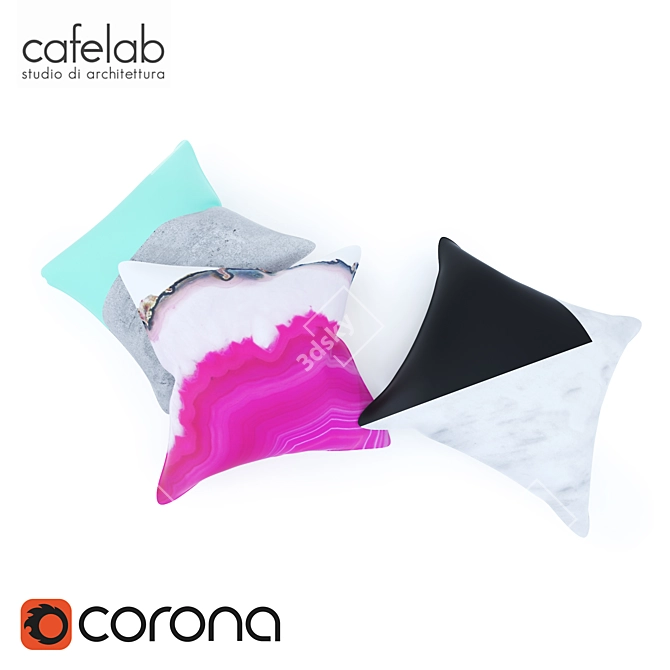 Architectural-inspired Pillow Set by Cafelab 3D model image 1