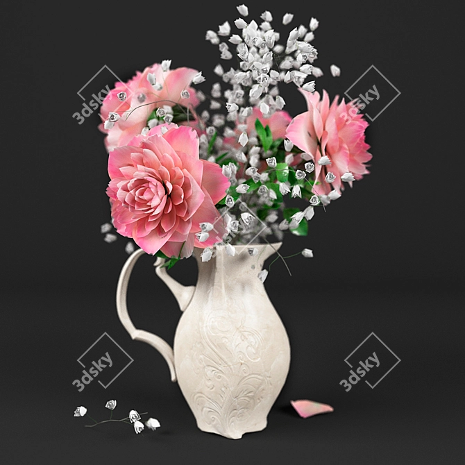 Blooming Beauty: Peonies 3D model image 1