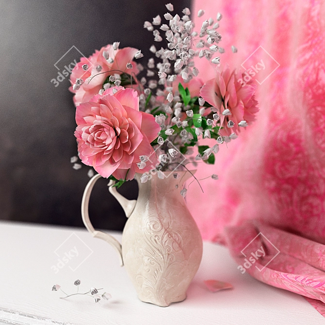 Blooming Beauty: Peonies 3D model image 2