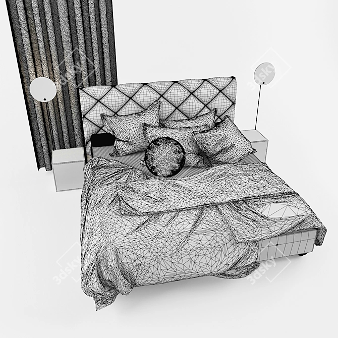 Luxury Italian Design: Twils Dorian Bed 3D model image 2