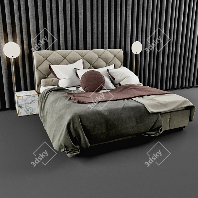 Luxury Italian Design: Twils Dorian Bed 3D model image 3