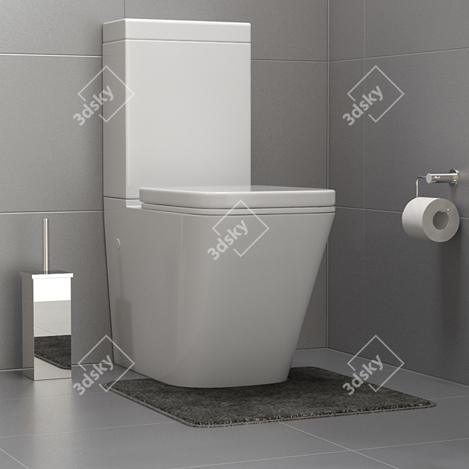 Veloso Wall Faced Toilet: Stylish and Modern 3D model image 3