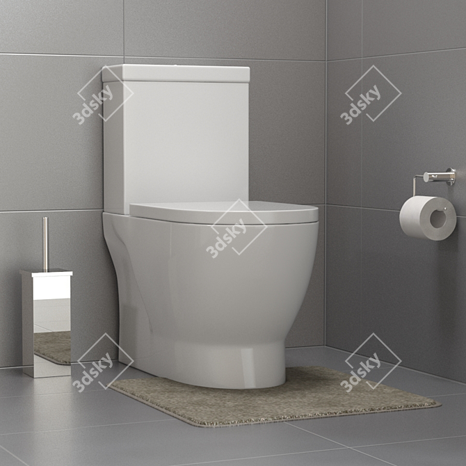 Elegant Studio 1 Toilet Suite 3D model image 3