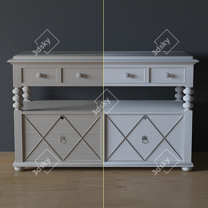 Sunset Point Chest & Shelf Stand 3D model image 2