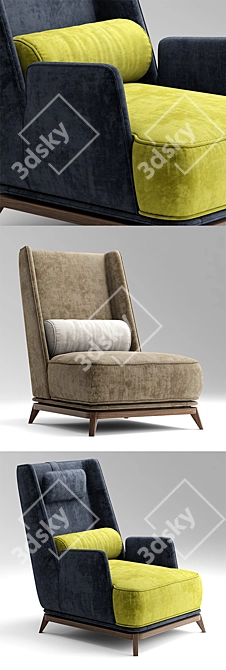 Luxury Opera Armchair: Elegant Comfort 3D model image 2