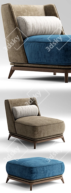 Elegant Comfort: Vibieffe OPERA Armchair 3D model image 2