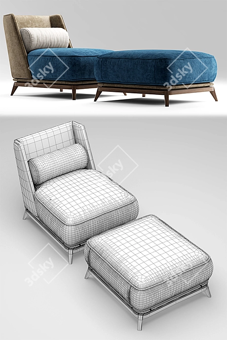 Elegant Comfort: Vibieffe OPERA Armchair 3D model image 3