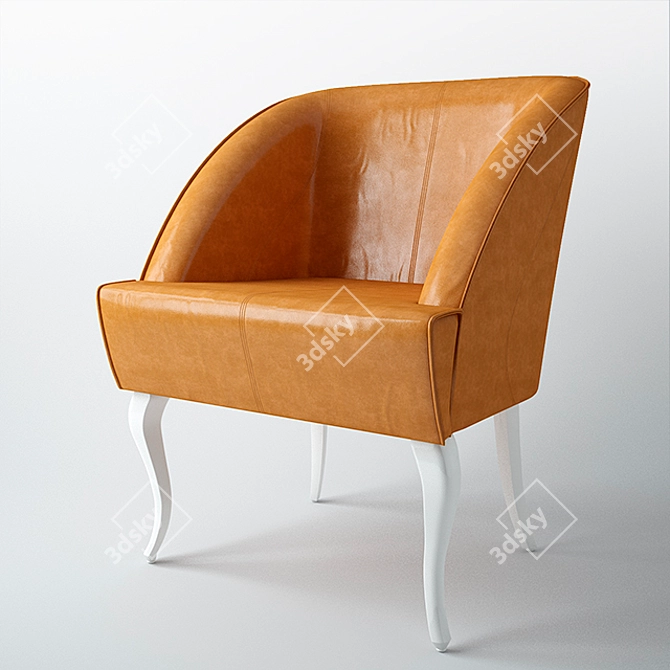 Elegant Lobby Seating: High-Poly Design 3D model image 1