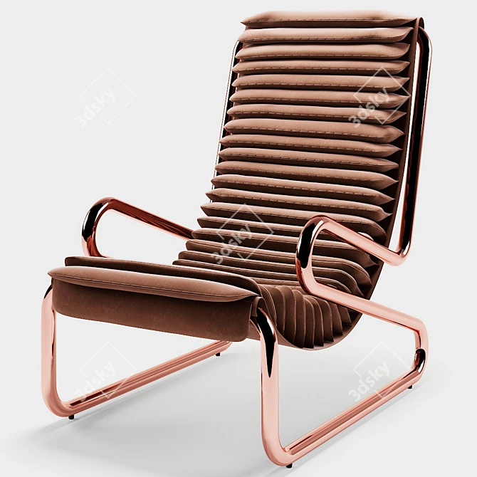 Armadillo High Back Chair: Stylish Italian Design 3D model image 1