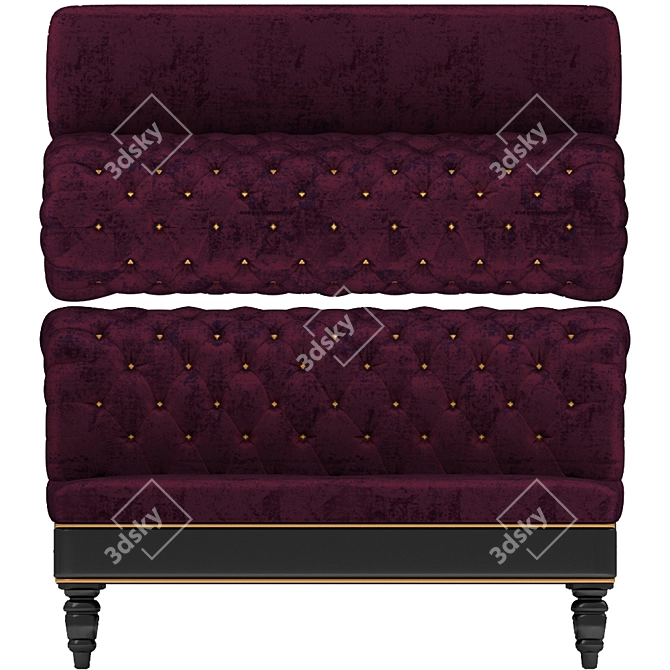 Comfortable Restaurant Sofa | Stylish Seating 3D model image 2