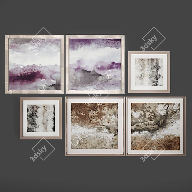 Zgallerie Abstract Art Collection 3D model image 1