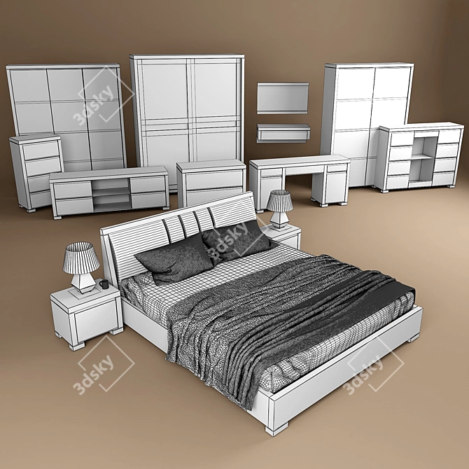 Elegant Buczynski Meble Furniture Set 3D model image 3