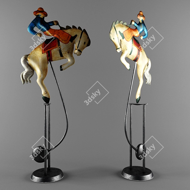 Western Pendulum Decoration 3D model image 2