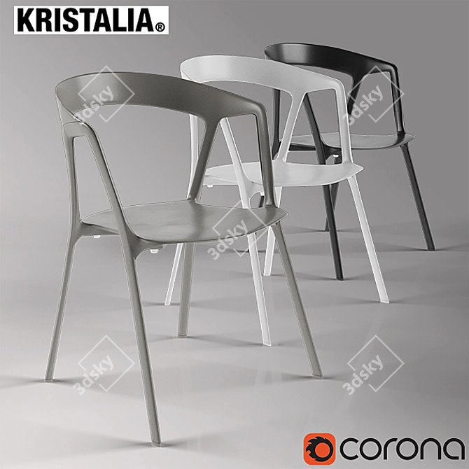 Modern Plastic Chair by Kristalia 3D model image 1