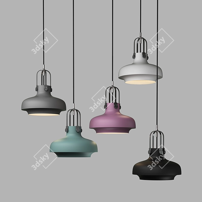 Copenhagen Pendant SC6: Sleek Steel & Beautiful Shades 3D model image 1