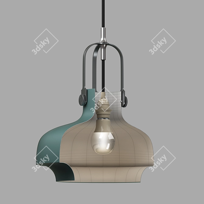 Copenhagen Pendant SC6: Sleek Steel & Beautiful Shades 3D model image 2