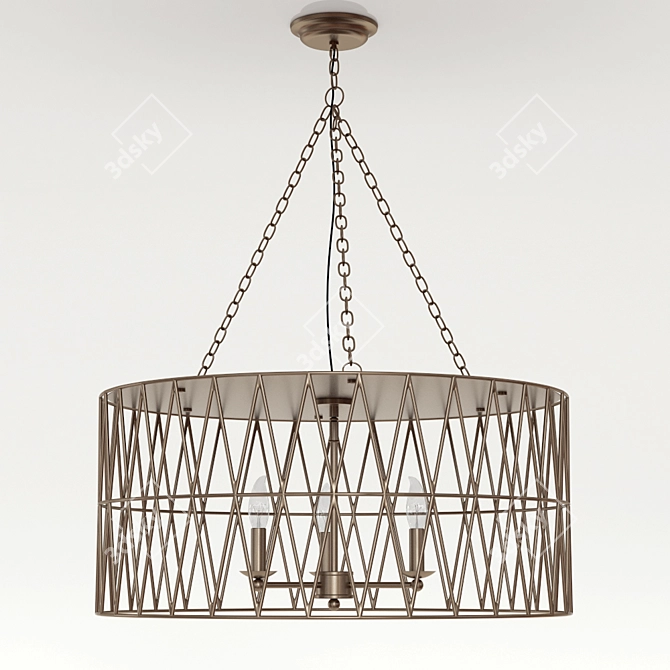 Elegant Grace Chandelier 3D model image 1