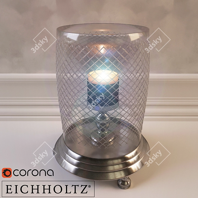 Elegant Eichholtz Hurricane Candlestick 3D model image 1