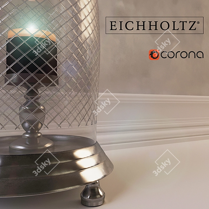 Elegant Eichholtz Hurricane Candlestick 3D model image 2