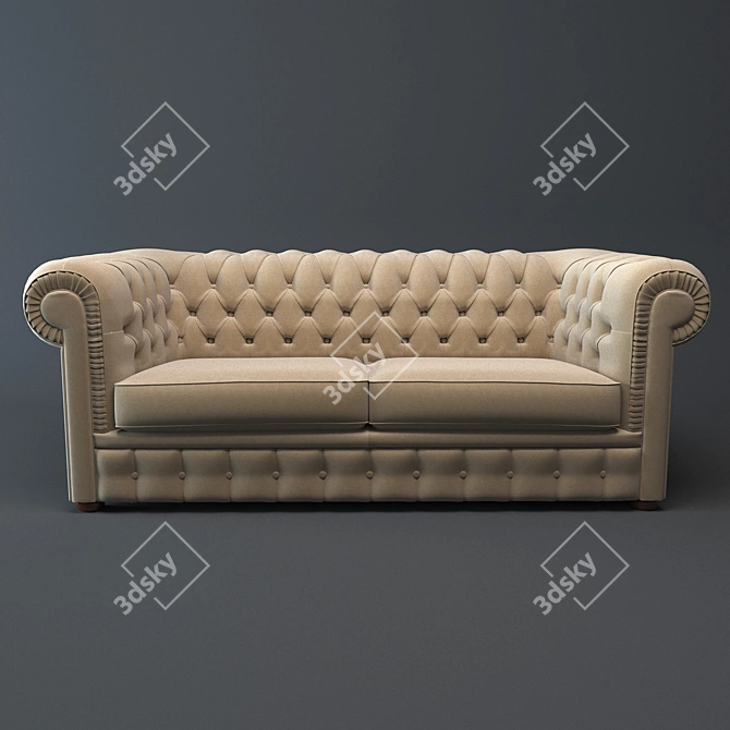 Elegant Chelsi Sofa: Russian Craftsmanship 3D model image 1