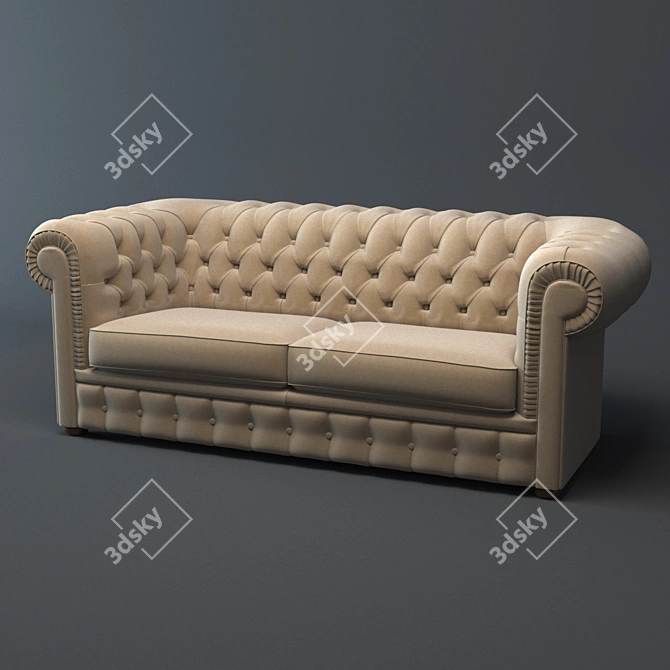 Elegant Chelsi Sofa: Russian Craftsmanship 3D model image 2