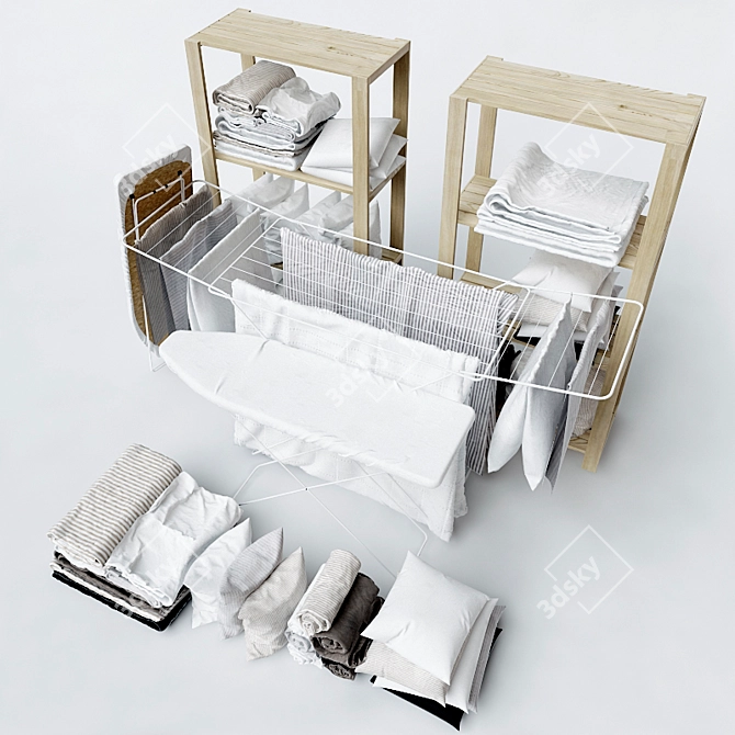 Laundry Organizer Set 3D model image 2