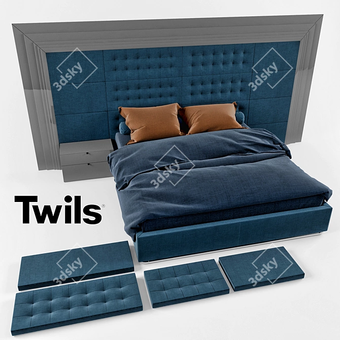 Elegant Wall Paneling: Twils Marlene 3D model image 1