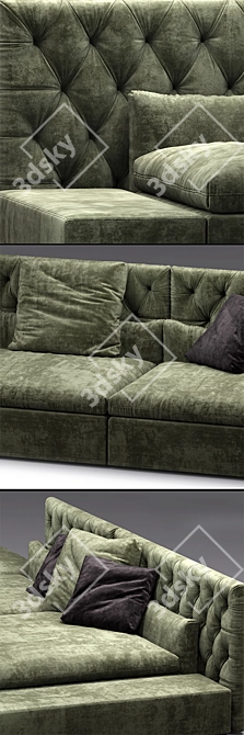 Frigerio Salotti: Luxury Dominio Capitonne Sofa 3D model image 2