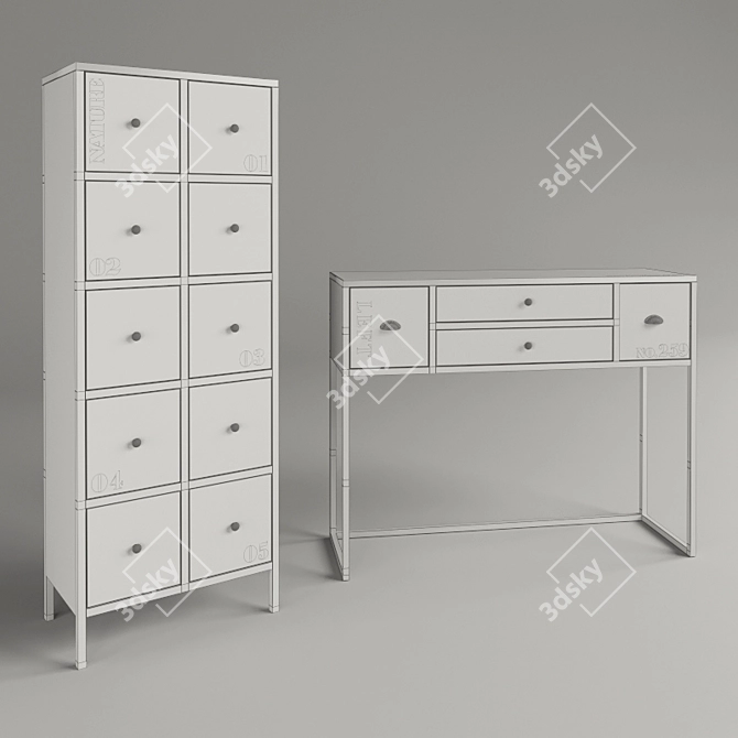 Modern Spanish Furniture Set 3D model image 3