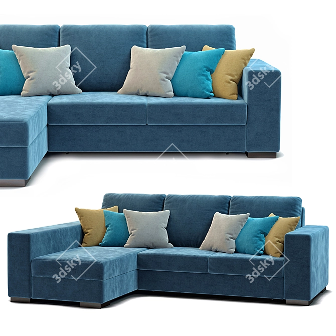 Modern Baxter Sofa 3D model image 1