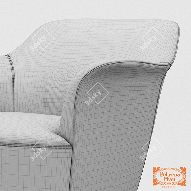 Poltrona Frau "Aida" Accent Chair 3D model image 3