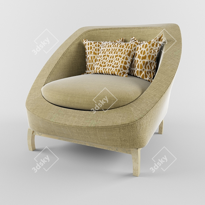 PASSION Armchair: Exquisite Capital Collection 3D model image 2