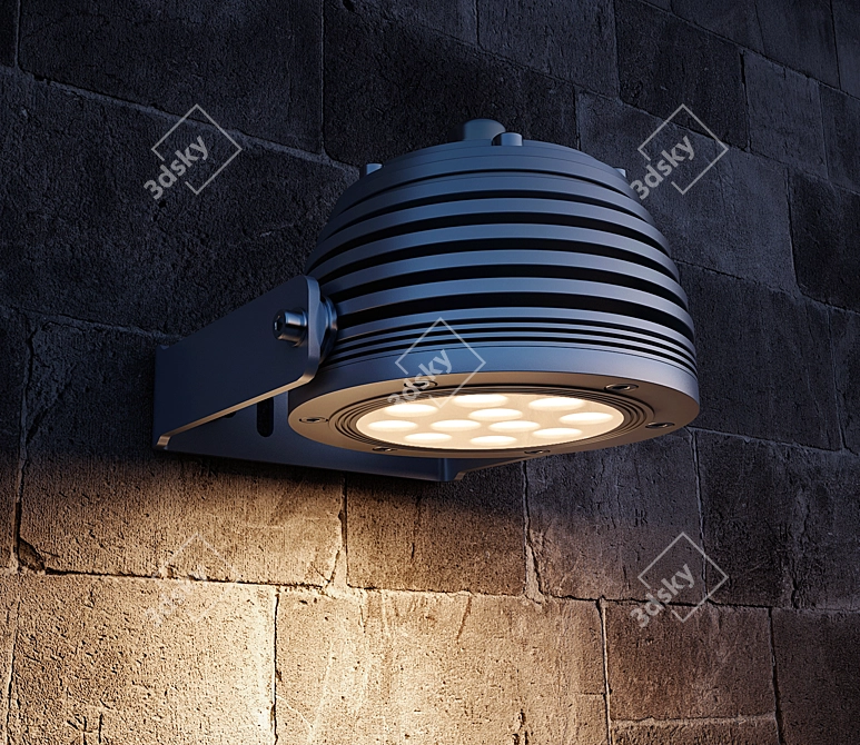 IntiTOP: Compact, Durable Outdoor LED Spotlight 3D model image 2