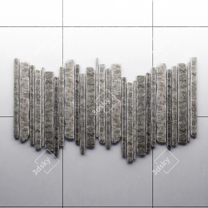 Stone Line Panel: High-Quality 3D Max Texture 3D model image 1