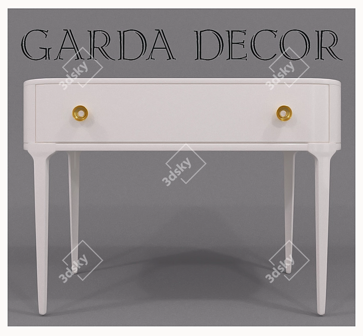 Garda Decor White Console 3D model image 1