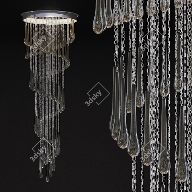 Handmade Italian Chandelier with Swarovski Crystals 3D model image 1