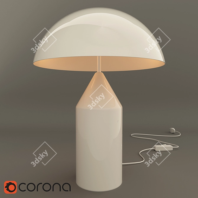 Modern Dual-Light Atollo Lamp 3D model image 1