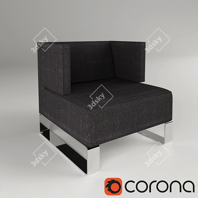 Modern Urban Armchair 3D model image 1