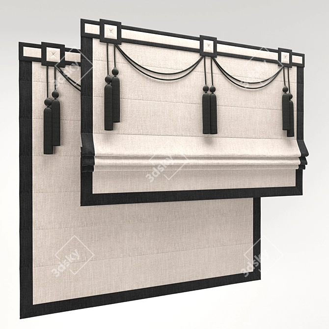 Elegant Roman Shade 32 3D model image 1