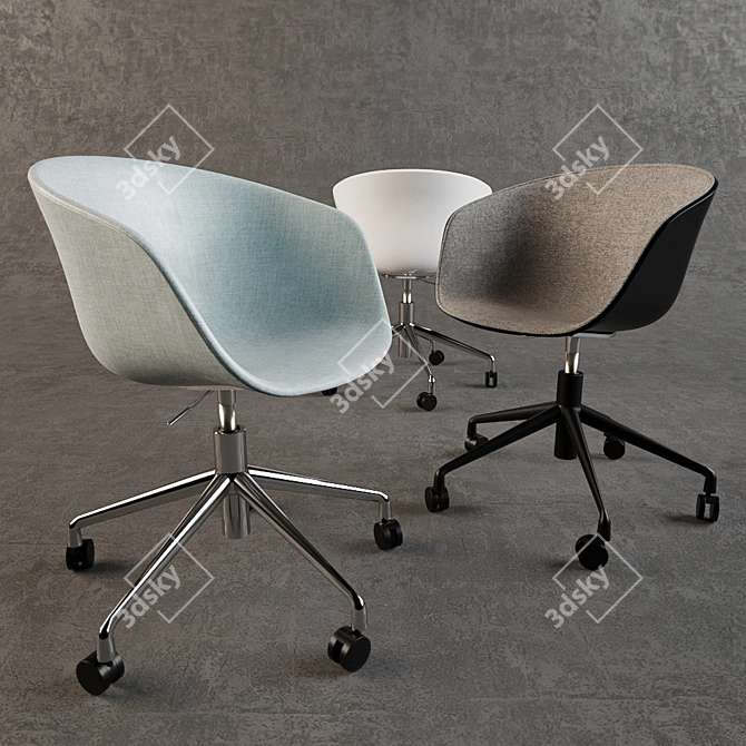 Height-Adjustable AAC52 Chair 3D model image 1