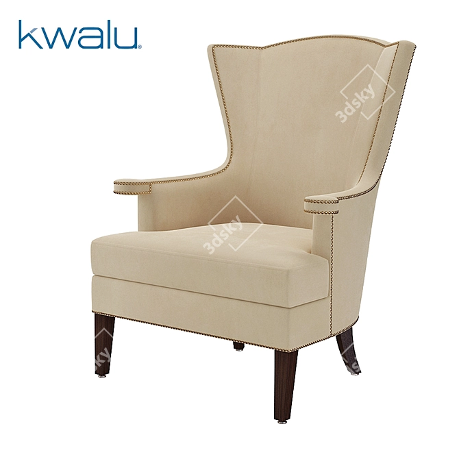 Luxury Comfort: Meria Lounge Armchair 3D model image 1