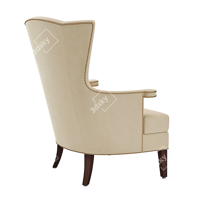 Luxury Comfort: Meria Lounge Armchair 3D model image 2