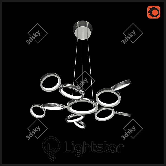 Elegant Starlight Chandelier 3D model image 1